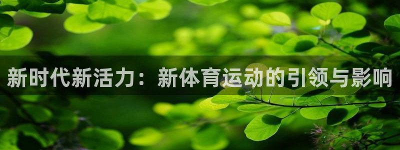 yy易游体育平台：新时代新活力：新体